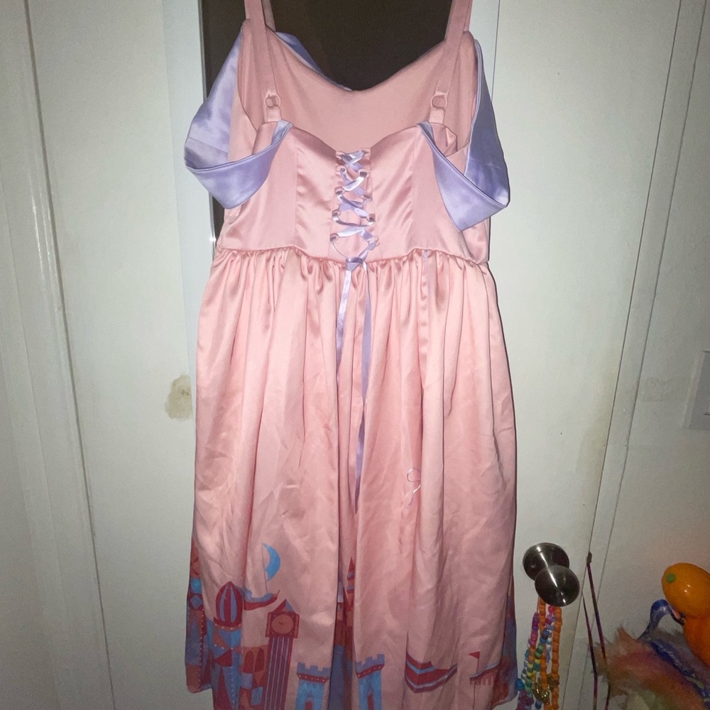 Her Universe Pink and Purple Castle Midi Dress - Picture 3 of 5